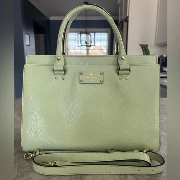 Kate Spade Mint Leather Satchel - Picture 1 of 5